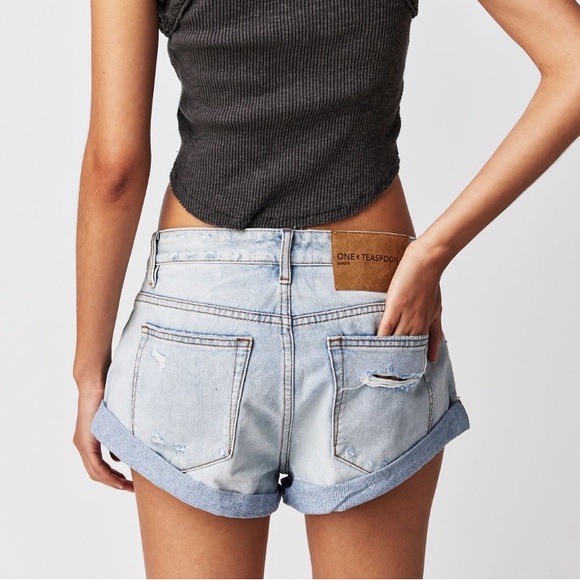 Sequin One Teaspoon Bandit Shorts - Picture 2 of 3